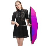 yanfind Umbrella Manual Space Saturated Glowing Futuristic Smooth Screen Mixing Neon Hologram Blurred Creativity Lighting Windproof waterproof anti-ultraviolet protection golf umbrella