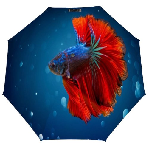 yanfind Umbrella Manual Organism Outer Art Pampered Abstract Thammarat Scale Space Fin Aquarium Fish Windproof waterproof anti-ultraviolet protection golf umbrella