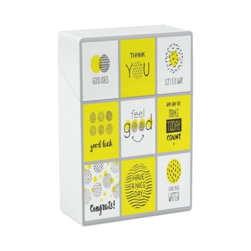 yanfind Cigarette Case Cheerful Fashionable Gratitude Positive Happiness Emotion Decoration Web Short Youth Motivation Hard Plastic Crushproof Cigarette Case