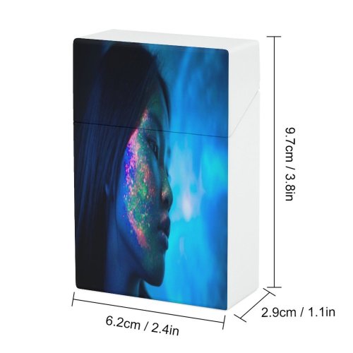 yanfind Cigarette Case Headshot Ethnicities Away Asian Face Natural Night Lifestyles Glittering Carefree Light Young Hard Plastic Crushproof Cigarette Case