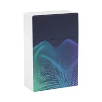 yanfind Cigarette Case Topography Glowing Grid Data Neon Equalizer Generated Virtual Wire Dimensional Topographic Flowing Hard Plastic Crushproof Cigarette Case