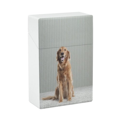 yanfind Cigarette Case Cheerful Carpet Dog Happiness Emotion Love Angeles Decor City Camera USA Cute Hard Plastic Crushproof Cigarette Case