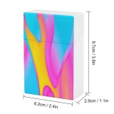 yanfind Cigarette Case Space Glowing Smoking Futuristic Smooth Rainbow Neon Generated Creativity Flame Hard Plastic Crushproof Cigarette Case