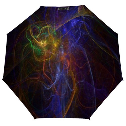 yanfind Umbrella Manual Glowing Futuristic Data Generated Vitality Chaos Flowing Speed Drammen Complexity Sparks Windproof waterproof anti-ultraviolet protection golf umbrella