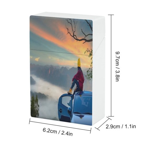 yanfind Cigarette Case Cheerful Fun Old Asian Happiness Outdoors Lifestyles Young Vehicle Agricultural Land Freedom Hard Plastic Crushproof Cigarette Case