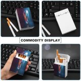 yanfind Cigarette Case Space Glowing Twisted Curve Bending Futuristic Beam Smooth Neon Tied Generated Hard Plastic Crushproof Cigarette Case