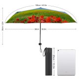 yanfind Umbrella Manual Remembrance Agriculture Peace Denmark Tree Idyllic Rural Beauty Symbols Perennial Poppy Windproof waterproof anti-ultraviolet protection golf umbrella