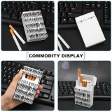 yanfind Cigarette Case Raised Arguing Happiness Silhouette Pointing Hip Showing Heterosexual Waitress Phone Telephone Relationship Hard Plastic Crushproof Cigarette Case