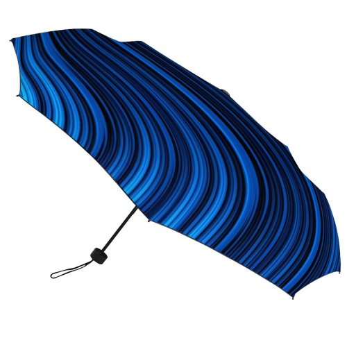 yanfind Umbrella Manual Futuristic England Generated Chaos Liquid Flowing Science Art Wave Fractal Digitally London Windproof waterproof anti-ultraviolet protection golf umbrella