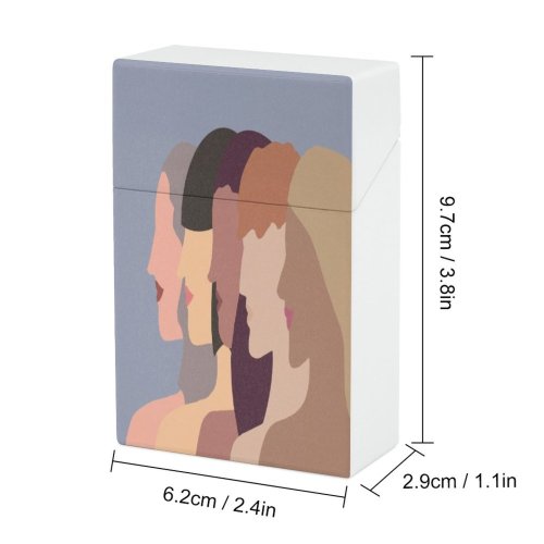 yanfind Cigarette Case Cheerful Fashionable Fun Positive Happiness Lifestyles Emotion Femininity Young Freedom Interest Hard Plastic Crushproof Cigarette Case