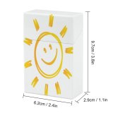 yanfind Cigarette Case Cheerful Gradient Happiness Decoration Cartoon Curve Sunlight Doodle Abstract Face Hard Plastic Crushproof Cigarette Case