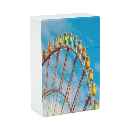 yanfind Cigarette Case Palette Iron Happiness Japanese Leisure Place Tall Odaiba Activities High Ferris Break Hard Plastic Crushproof Cigarette Case