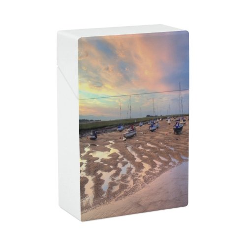 yanfind Cigarette Case Norfolk Sea Marsh Boat England Beach Dusk Coastline Sky Sunset Destinations Wells Hard Plastic Crushproof Cigarette Case