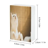 yanfind Cigarette Case Cheerful Fun Patio Happiness Lifestyles Love Emotion Comfortable Young Shorthair Resting Kitten Hard Plastic Crushproof Cigarette Case