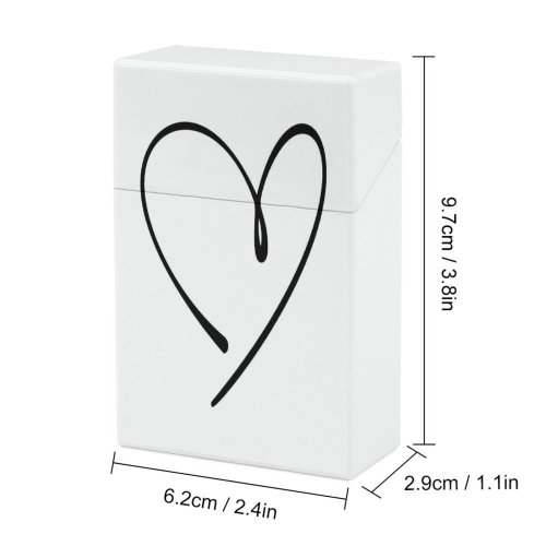 yanfind Cigarette Case Romance Fun Tip Happiness Emotion Love Contour Freedom Cartoon Stroke Anniversary Hard Plastic Crushproof Cigarette Case