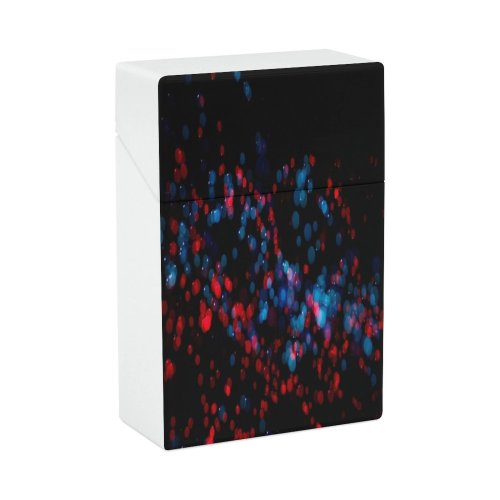 yanfind Cigarette Case Blurred Decoration Multiple Illuminated Confusion Glittering Photographic Raindrop Natural Focus Lighting Christmas Hard Plastic Crushproof Cigarette Case