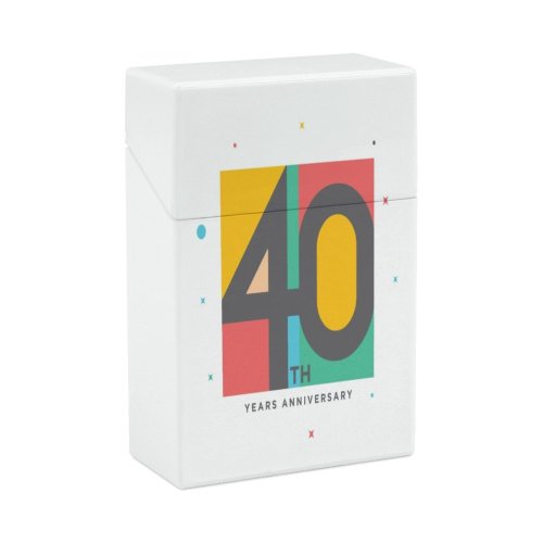 yanfind Cigarette Case Cheerful Th Happiness Stamp Anniversary Tradition Event Retro Isolated Number Design Certificate Hard Plastic Crushproof Cigarette Case