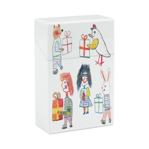 yanfind Cigarette Case Charity Seniors Happiness Birthday Crayon Sharing Work Boys Christmas Pastel Party Bow Hard Plastic Crushproof Cigarette Case