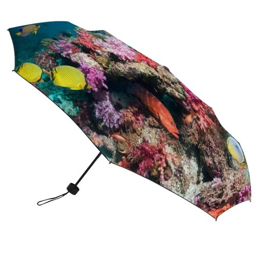yanfind Umbrella Manual Relaxation Tranquility Fish Coral Undersea Beauty Awe Ecosystem Scenics Andaman Sea Exoticism Windproof waterproof anti-ultraviolet protection golf umbrella