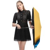 yanfind Umbrella Manual Pastel Natural Sewing Liquid Blurred Beach Futuristic Art Saturated Abstract Space Light Windproof waterproof anti-ultraviolet protection golf umbrella