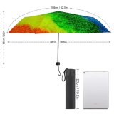 yanfind Umbrella Manual Autism Glowing Beam Rainbow Flag Defocused Natural Purple Shiny Spectrum Glitter Windproof waterproof anti-ultraviolet protection golf umbrella