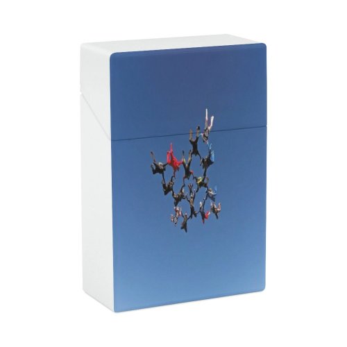 yanfind Cigarette Case Space Exhilaration Audio Team Perfection Courage Jumping Brazil Parachuting Friendship Aerial Challenge Hard Plastic Crushproof Cigarette Case