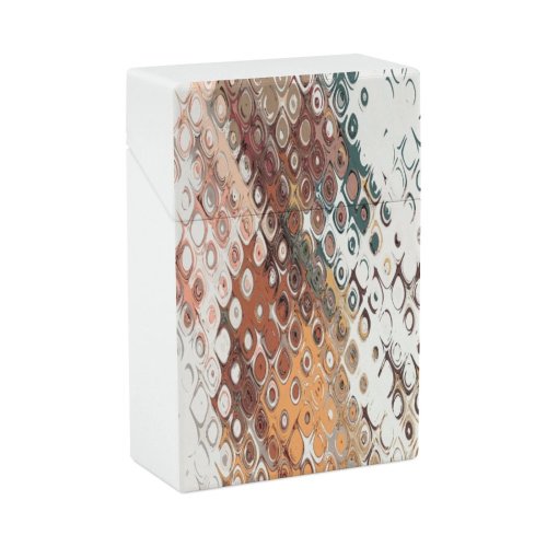 yanfind Cigarette Case Morphology Soap Grounds Generated Marble Liquid Flowing Morphing Craft Khaki Vibrant Hard Plastic Crushproof Cigarette Case