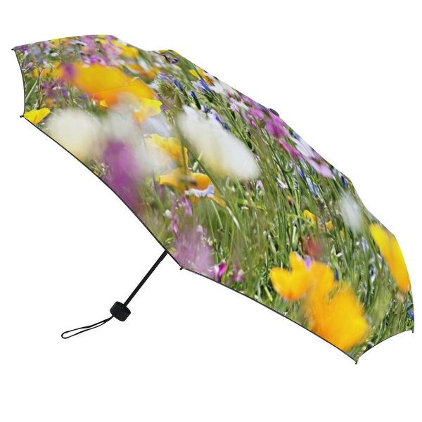 yanfind Umbrella Manual Non Beauty Urban Focus Scene Sunlight Outdoors Wildflower Meadow Abundance Selective Flower Windproof waterproof anti-ultraviolet protection golf umbrella