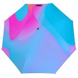 yanfind Umbrella Manual Space Glowing Smoking Futuristic Smooth Rainbow Neon Generated Flame Liquid Windproof waterproof anti-ultraviolet protection golf umbrella