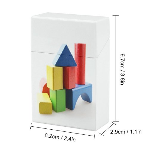 yanfind Cigarette Case Block Childhood Brick Positive Emotion Wood Pomorie Toy Blocking Stack Architecture Built Hard Plastic Crushproof Cigarette Case