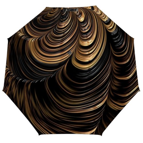 yanfind Umbrella Manual Futuristic Generated Chaos Liquid Flowing Science Art Wave Fractal Digitally Topics Abstract Windproof waterproof anti-ultraviolet protection golf umbrella