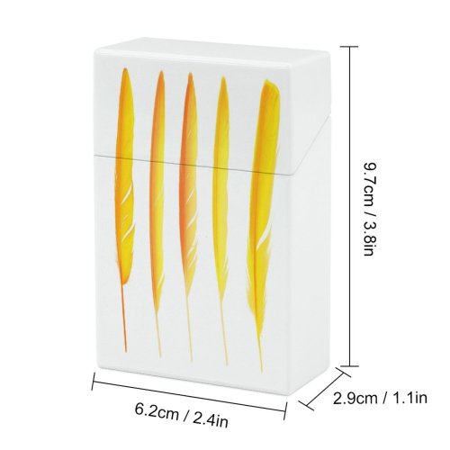 yanfind Cigarette Case Studio Mueang Beauty Fragility Thai Bristle Natural Feather Bird Shot Art Decoration Hard Plastic Crushproof Cigarette Case