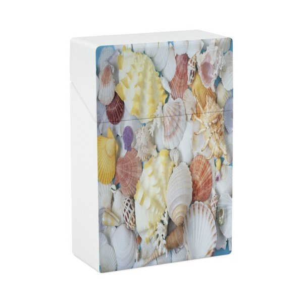 yanfind Cigarette Case Still Studio Scallop Sea Shot Choice Shell Creativity Conch Starfish Individuality Hard Plastic Crushproof Cigarette Case