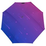 yanfind Umbrella Manual Space Meteor Attitude Futuristic Cool Shower Dark Lavender Neon Vitality Generated Lighting Windproof waterproof anti-ultraviolet protection golf umbrella