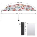 yanfind Umbrella Manual Doodle X Z I W F J E O P K S Windproof waterproof anti-ultraviolet protection golf umbrella