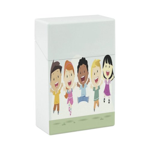yanfind Cigarette Case Childhood Cheerful Fun Hill Asian Happiness School Cartoon Boys Teenage Joy Party Hard Plastic Crushproof Cigarette Case