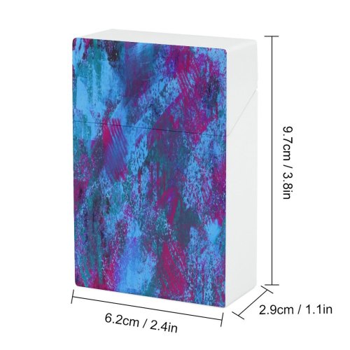 yanfind Cigarette Case Stone Artist's Palette Polka Dry Impressionism Surrounding Painterly Canvas Natural Purple Watercolor Hard Plastic Crushproof Cigarette Case