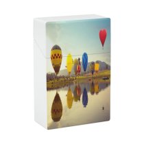 yanfind Cigarette Case Ballooning Transportation D'Or Outdoors Beach Festival Traditional Agricultural Ballon Panoramic Landscape Hard Plastic Crushproof Cigarette Case