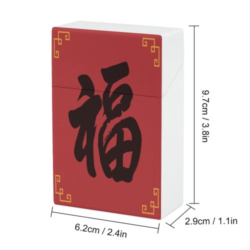 yanfind Cigarette Case Blessing Cheerful Prosperity Happiness Decoration Envelope Chinese Luck Plum Tradition Abstract Hard Plastic Crushproof Cigarette Case