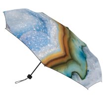 yanfind Umbrella Manual Relaxation Tranquility Amber Emotion Studio Turquoise Mineral Concentration Vitality Consoling Geode Natural Windproof waterproof anti-ultraviolet protection golf umbrella