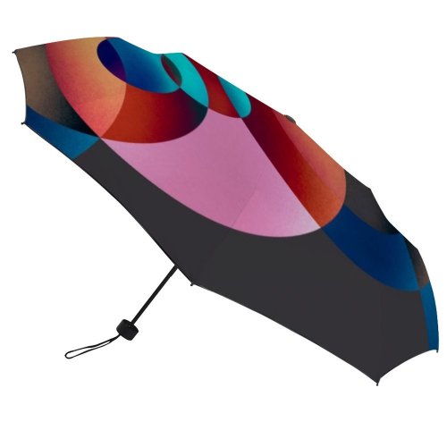 yanfind Umbrella Manual Space Digital Cubism Dark Illusion Composite Imagination Uneven Complexity Spotting Coloring Focus Windproof waterproof anti-ultraviolet protection golf umbrella