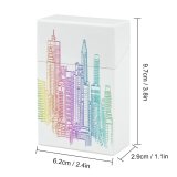 yanfind Cigarette Case Saturated Doodle Explosion Tall Rainbow Residential High Exterior Aerial District Population Hard Plastic Crushproof Cigarette Case