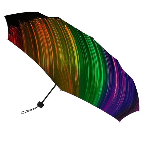 yanfind Umbrella Manual Glowing Fiber Studio Futuristic Rainbow Optic Blurred Creativity Natural Speed Innovation Shot Windproof waterproof anti-ultraviolet protection golf umbrella