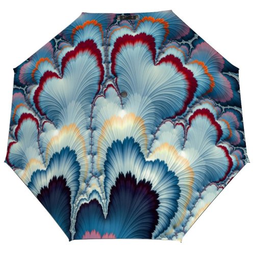 yanfind Umbrella Manual Bizarre Twisted Futuristic Dark Vitality Generated Creativity Dimensional Purple Shiny Spiral Windproof waterproof anti-ultraviolet protection golf umbrella