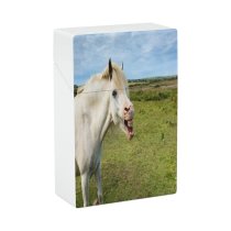 yanfind Cigarette Case Cheerful Fun Lips Facial Outdoors Expression Wildlife Davids Horse Laughing Dental Hard Plastic Crushproof Cigarette Case
