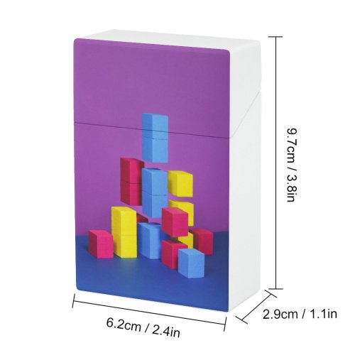 yanfind Cigarette Case Organized Determination Futuristic Data Relationship Analyzing Merging Creativity Conceptual Dimensional Imagination Stability Hard Plastic Crushproof Cigarette Case