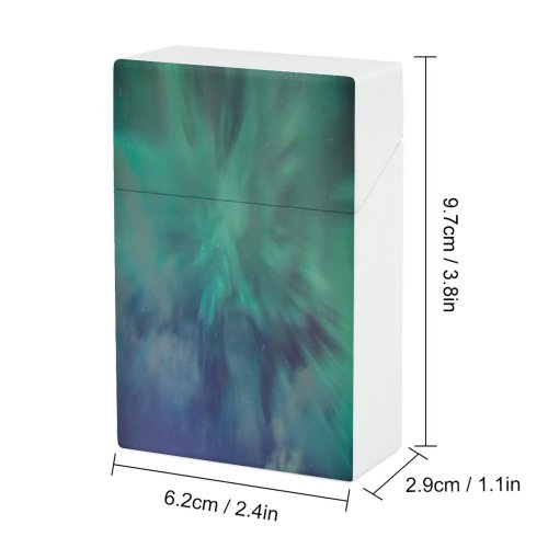 yanfind Cigarette Case Aurora Magnet Iceland Layer Magnetic Natural Meteorology Stratosphere Field Vibrant Ozone Hard Plastic Crushproof Cigarette Case