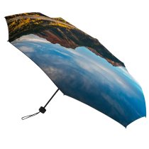 yanfind Umbrella Manual Sky Reflection Season Scene America Scenics Travel Outdoors Rocky Mountains Windproof waterproof anti-ultraviolet protection golf umbrella