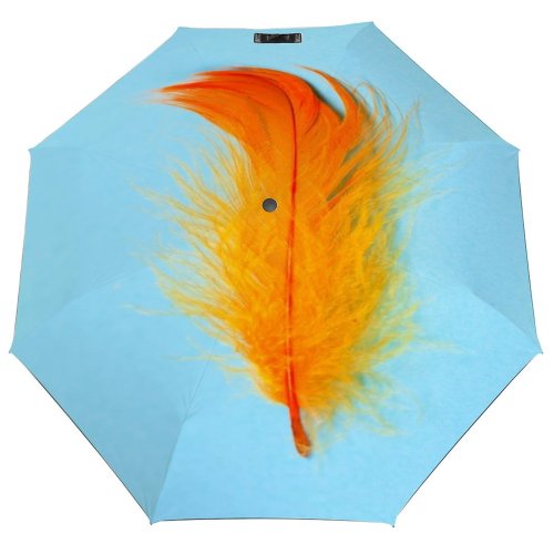 yanfind Umbrella Manual Space Fragility Purple Feather Bird Lightweight Messy Craft Vibrant Art Decoration Windproof waterproof anti-ultraviolet protection golf umbrella