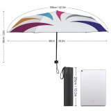 yanfind Umbrella Manual Glowing Happiness Issues Cheerful Duvet Decoration Abstract Flower Row Blank Windproof waterproof anti-ultraviolet protection golf umbrella